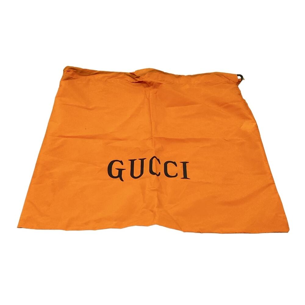 Gucci Off the Grit Backpack Daypack Backpack 643887 Orange Black Nylon Leather - Picture 8 of 15